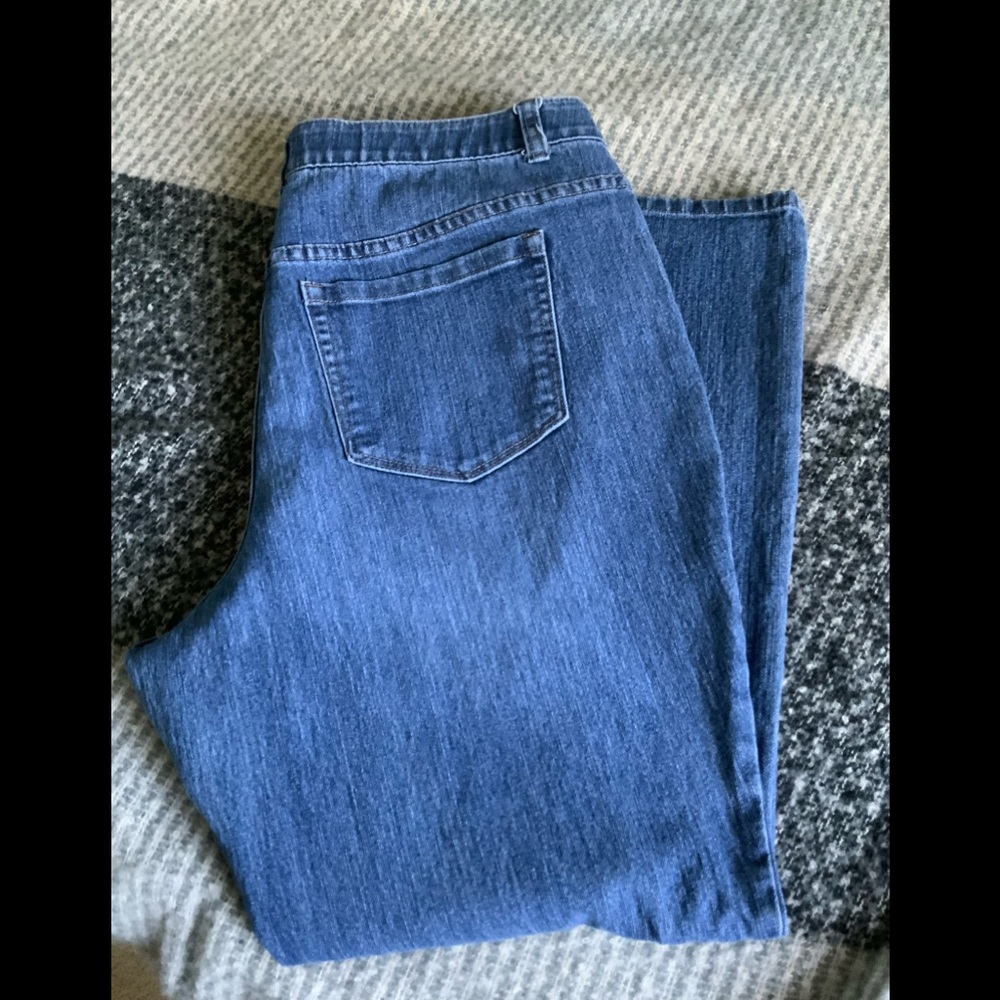 Christopher & Banks CJ Banks denim jeans.  Medium blue color.  Size 16W PETITE